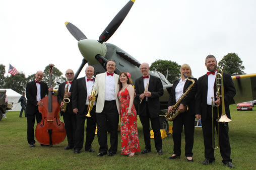 The Debonaires with a Spitfire